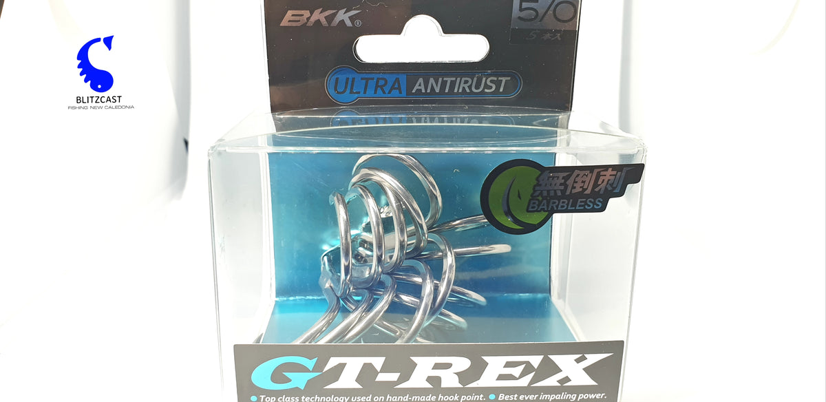 BKK GT Rex Barbless treble / triple GT Rex sans ardillon – Blitzcast Fishing  NC